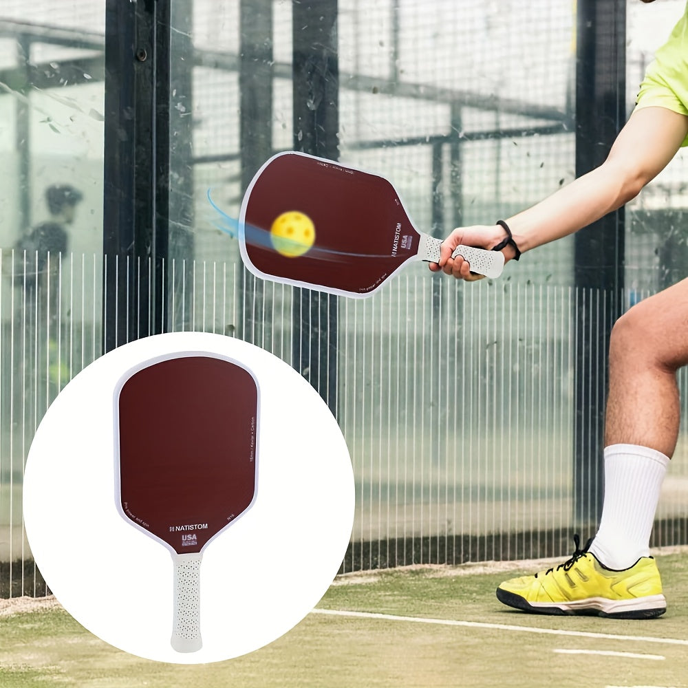 Kevlar Carbon Fiber Pickleball Paddle – Honeycomb Core, Red