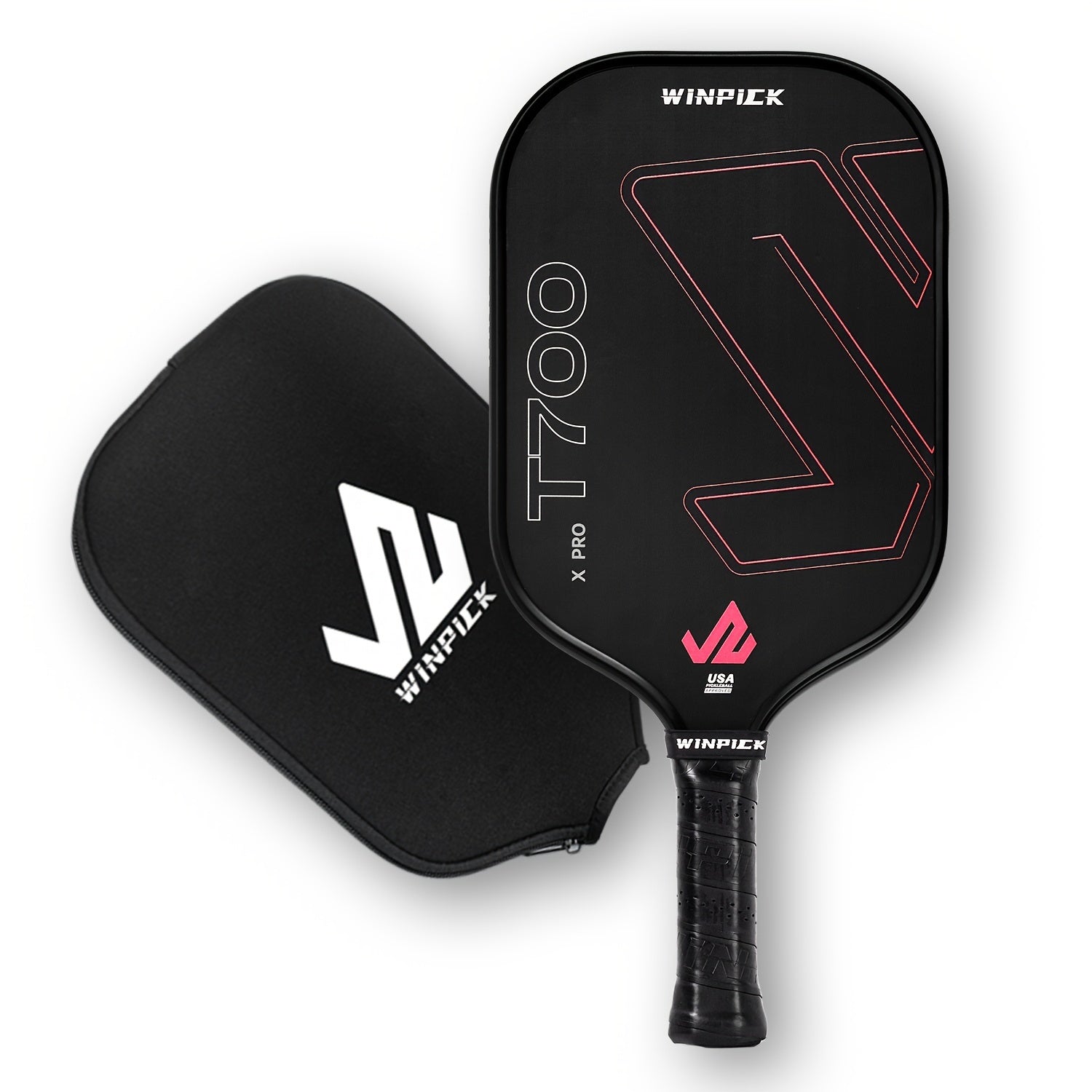 WINPICK Raw T700 Carbon Fiber Pickleball Paddle – 16mm Core
