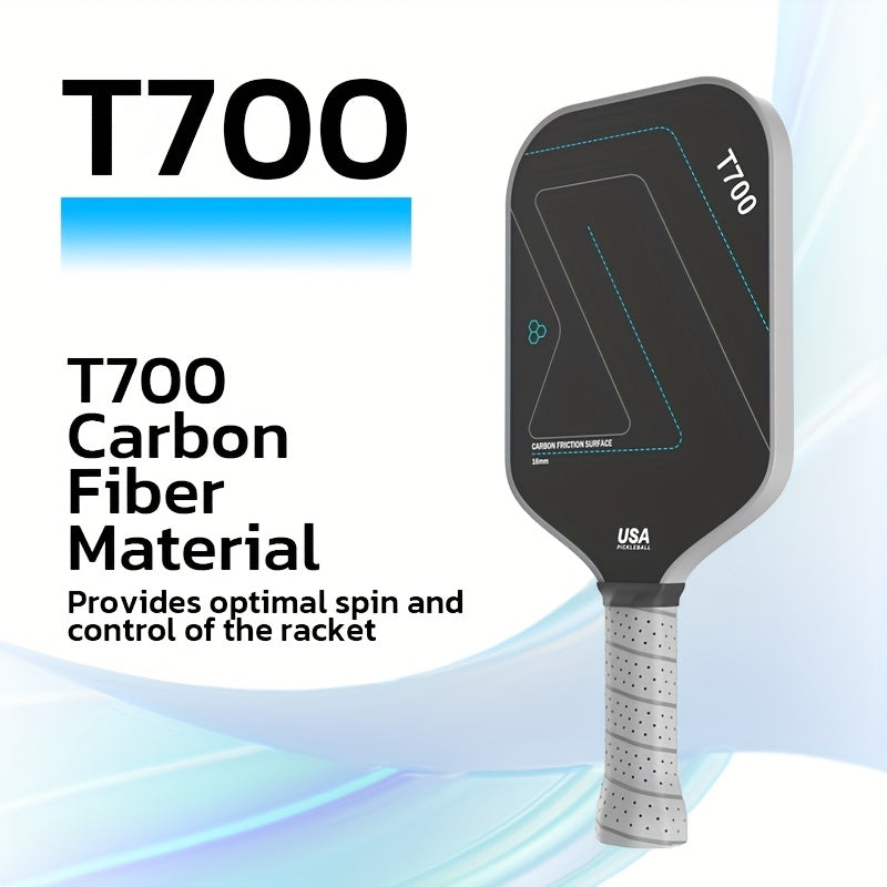 T700 Carbon Fiber Pickleball Paddle – USA Approved, Breathable Grip