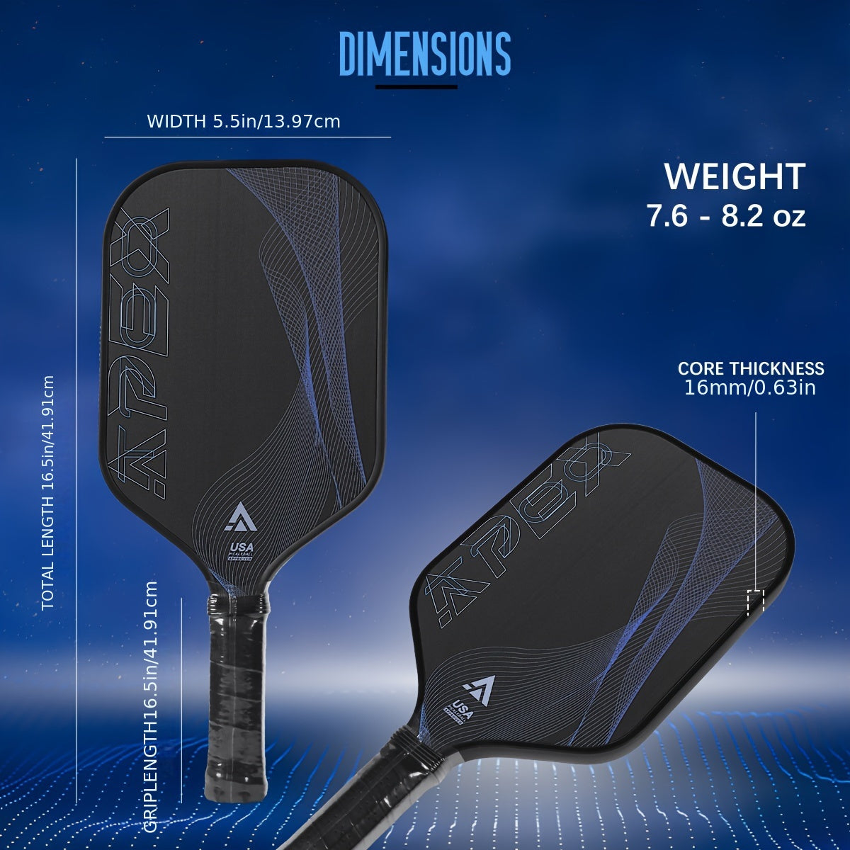 T700 Carbon Fiber Pickleball Paddle – Enhanced Grip & Spin, Beginners to Advanced