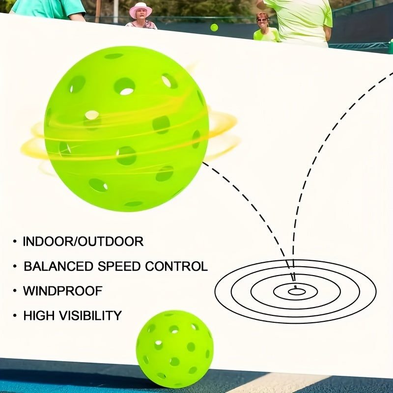 12-Pack Outdoor Pickleball Balls with Storage Net Bag