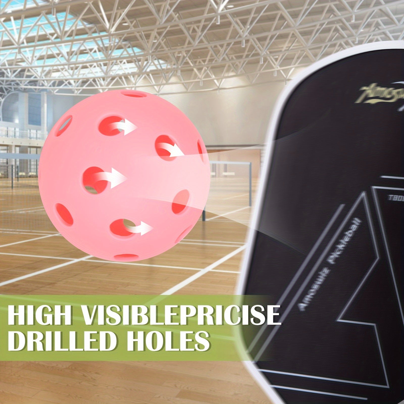 Amoswiz Indoor Pickleball Balls – 24 Pack, 6 Colours