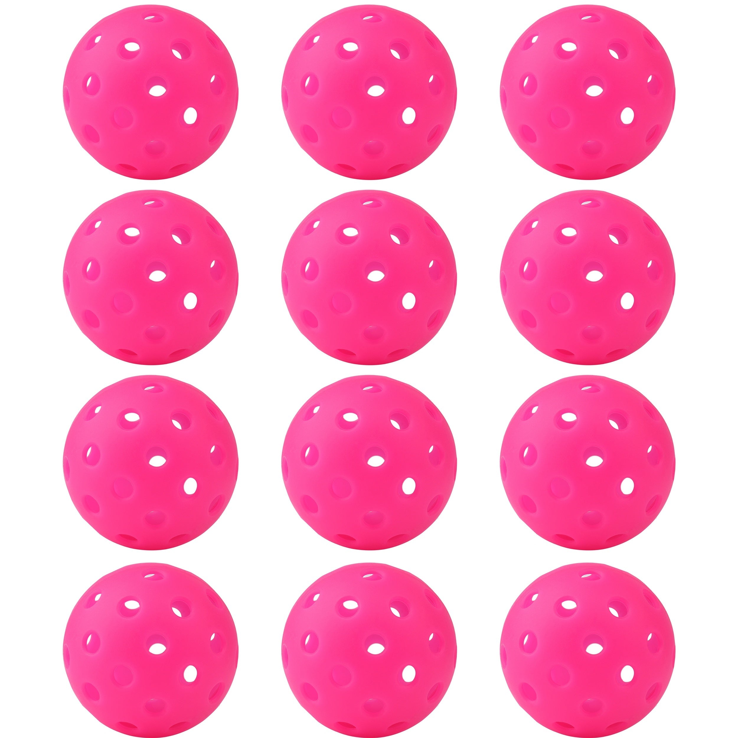 12-Pack Outdoor Pickleball Balls with Storage Net Bag