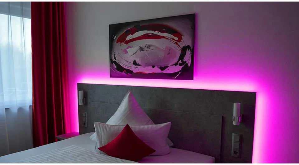 RGB Led Strip Light 12V SMD5050 5M 10M 15M 20M Smart Bluetooth Flexible Tape Lamp Remote Control Christmas Holiday Decoration