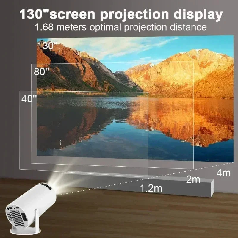2025 Upgraded HY300PRO Mini Projector with WiFi& BT, Portable Projector 1080P/4K Support, Auto Keystone, Smart Android Proyector