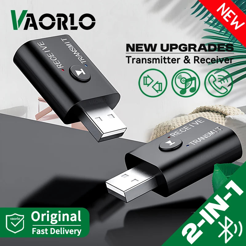 Bluetooth 5.0 Audio Transmitter Receiver 3.5mm AUX Jack RCA USB Dongle Stereo Wireless Adapter for TV Car Kit Speaker Headphone