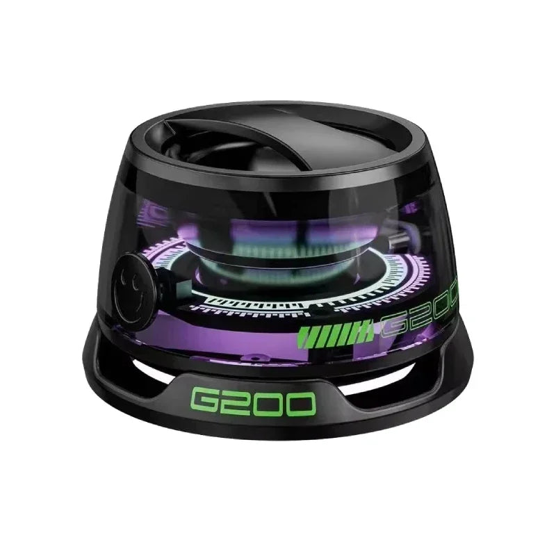 G200 Portable Bluetooth Speaker: Bluetooth 5.3 + RGB Ambient Light, long battery life and Magnetic Phone Stand Function