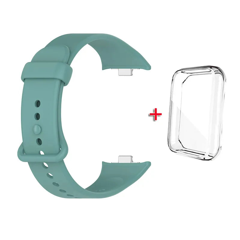 Strap+case for Xiaomi Mi Band 9 Pro Strap Smart Band Protective Case Silicone Wristband Bracelet for Mi band 9Pro