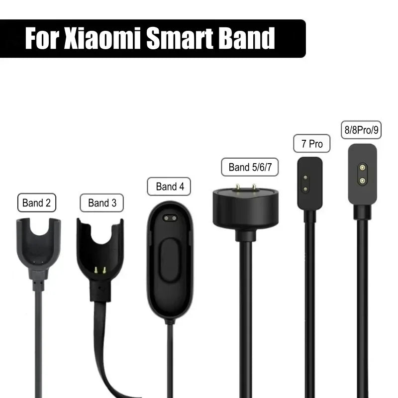 Charging Cable For Xiaomi Smart Band 9 8Pro 8 Active 7 Pro 6 NFC 5 Mi Smart Band 4 3 2 Bracelet USB Magnetic Charger