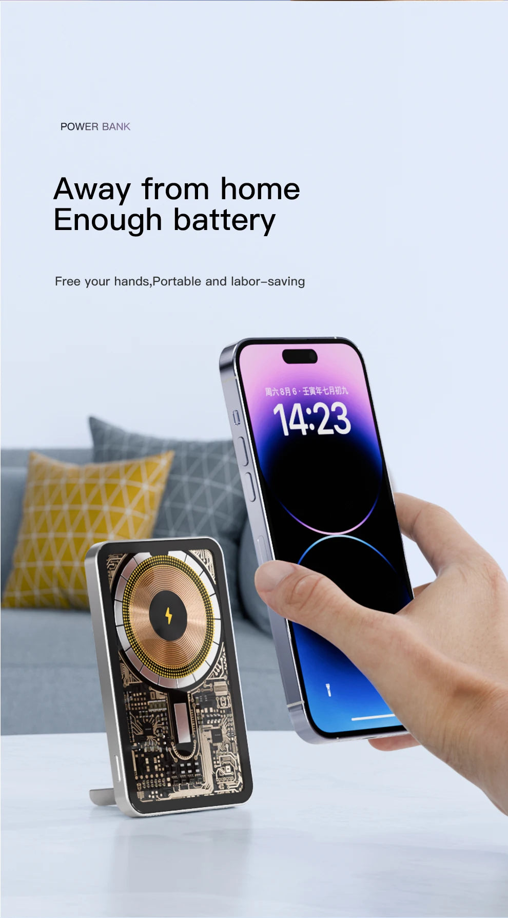 Wireless Power Bank Magnetic 22.5W 20000mAh Portable Fast Charging External Battery for Magsafe For iPhone 16 15 14 13 Powerbank