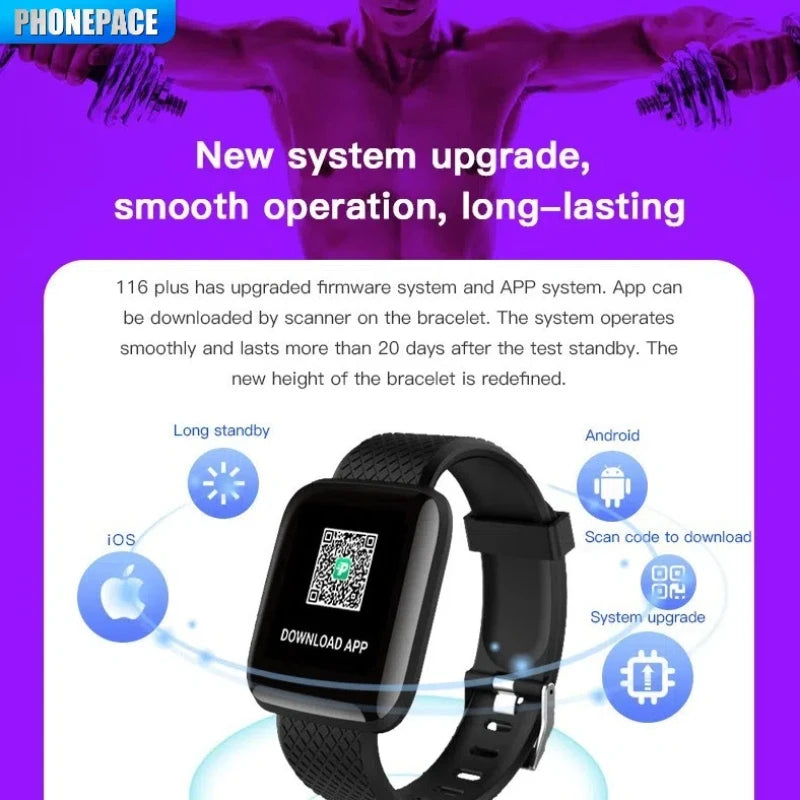 Smart Fitness Tracker Bracelet with Color Screen Health Reminders Exercise Step Counting Intelligent Information Notifications