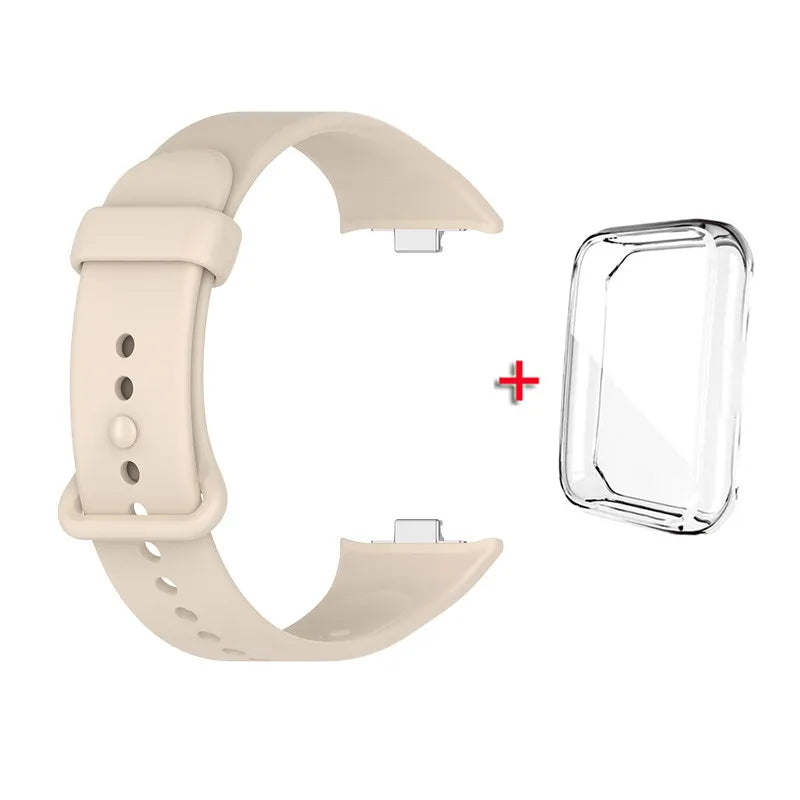 Strap+case for Xiaomi Mi Band 9 Pro Strap Smart Band Protective Case Silicone Wristband Bracelet for Mi band 9Pro