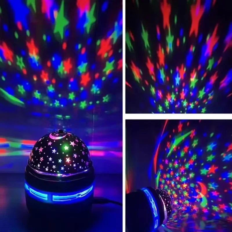 LED Starry Sky Projector Light USB Remote Control Rotating Aurora Galaxy Spotlight for Magic Ball Stage KTV Atmosphere Decor