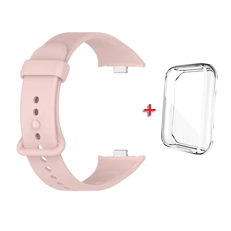 Strap+case for Xiaomi Mi Band 9 Pro Strap Smart Band Protective Case Silicone Wristband Bracelet for Mi band 9Pro