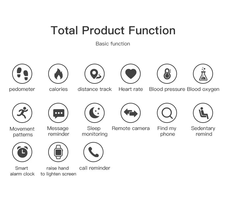 Smart Fitness Tracker Bracelet with Color Screen Health Reminders Exercise Step Counting Intelligent Information Notifications