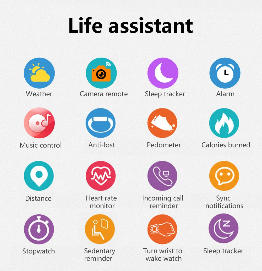 Smart Fitness Tracker Bracelet with Color Screen Health Reminders Exercise Step Counting Intelligent Information Notifications