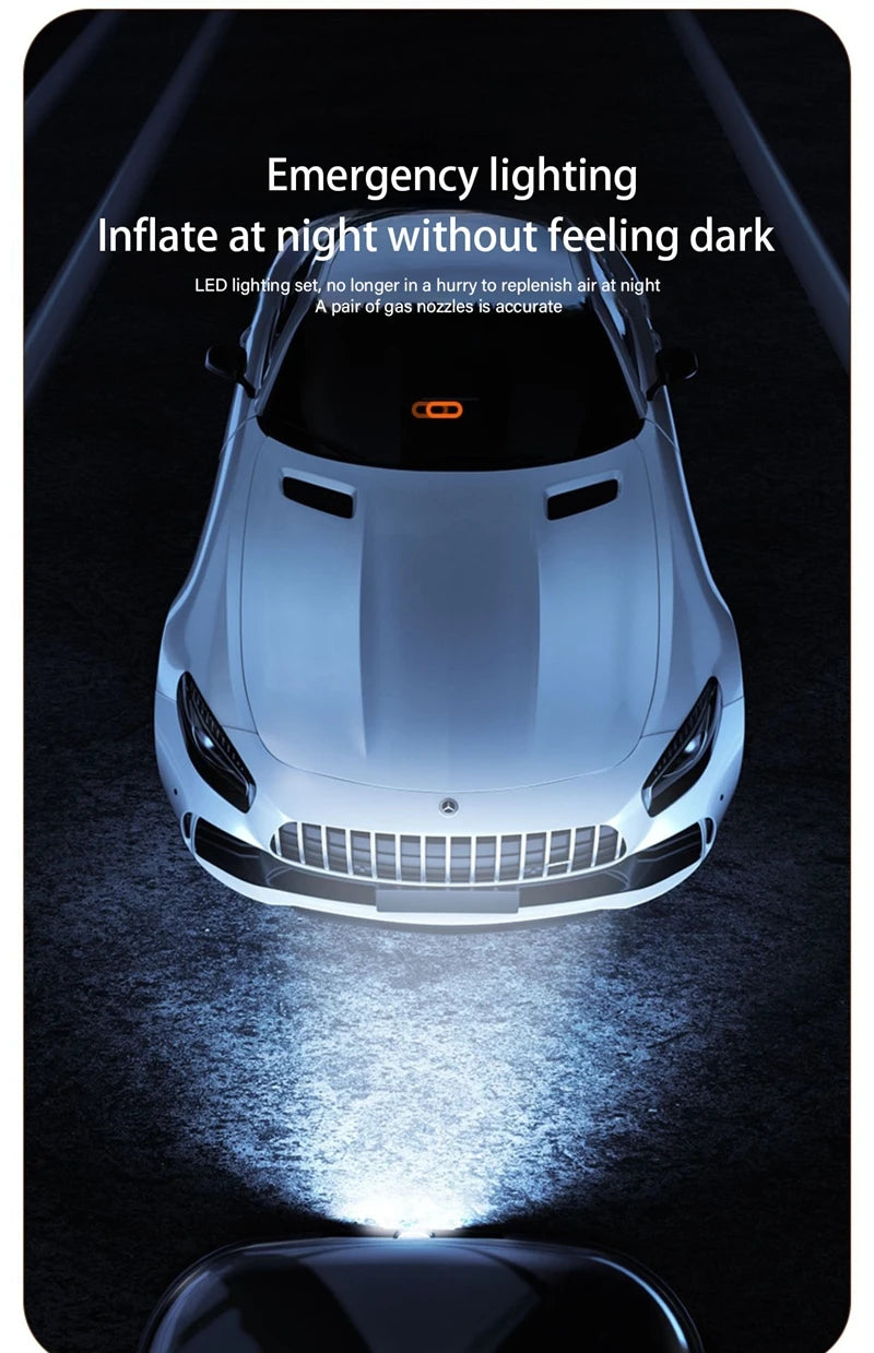 LEIBOO Wireless Car Air Compressor Air Pump Electric Tire Inflator Pump for Motorcycle Bicycle AUTO Tyre with Digital Display