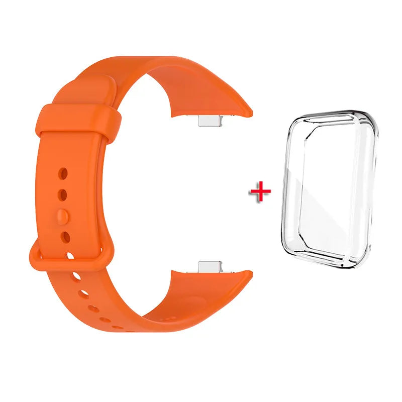 Strap+case for Xiaomi Mi Band 9 Pro Strap Smart Band Protective Case Silicone Wristband Bracelet for Mi band 9Pro