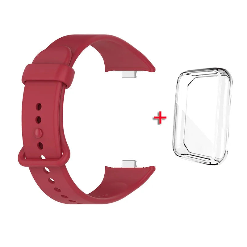 Strap+case for Xiaomi Mi Band 9 Pro Strap Smart Band Protective Case Silicone Wristband Bracelet for Mi band 9Pro