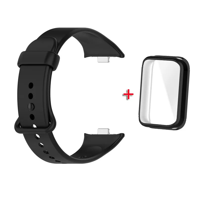 Strap+case for Xiaomi Mi Band 9 Pro Strap Smart Band Protective Case Silicone Wristband Bracelet for Mi band 9Pro