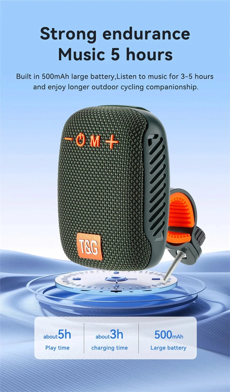 TG392 Outdoor Bicycle Bluetooth Speaker Portable Wireless Sound Box Rechargeable Handlebar Speaker Waterproof Bluetooth Speaker