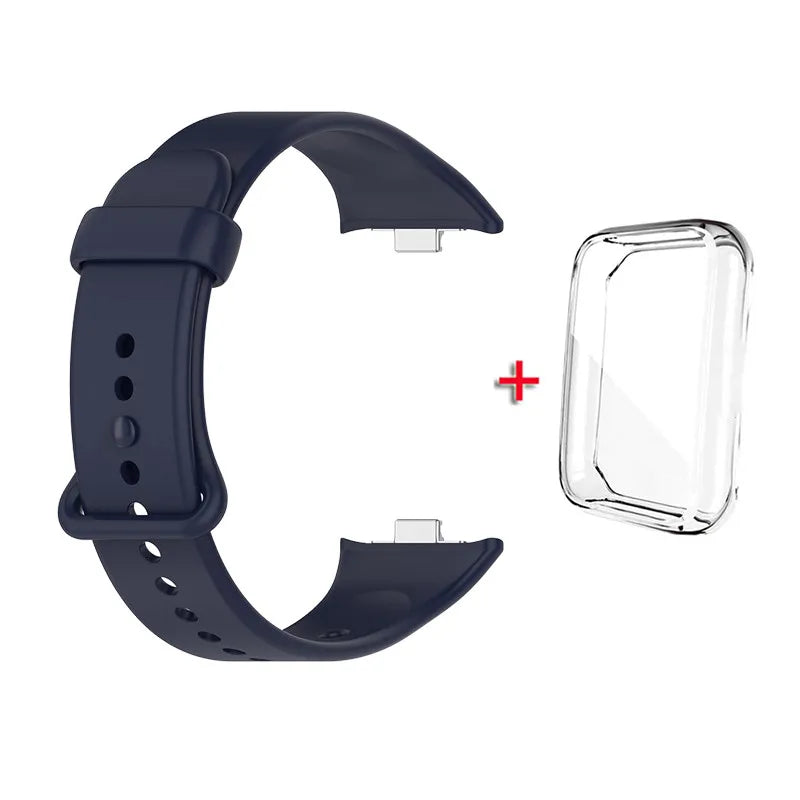 Strap+case for Xiaomi Mi Band 9 Pro Strap Smart Band Protective Case Silicone Wristband Bracelet for Mi band 9Pro