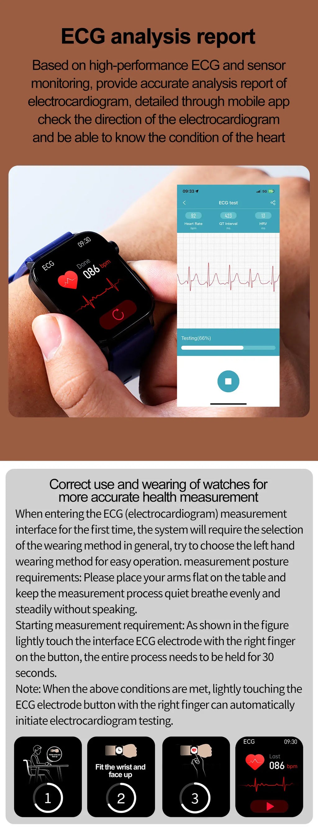 2025 New ECG+PPG+HRV Smart Watch Men Blood Lipid Uric Acid Health Monitor Bluetooth Call Sleep Physical Health Smartwatch Women