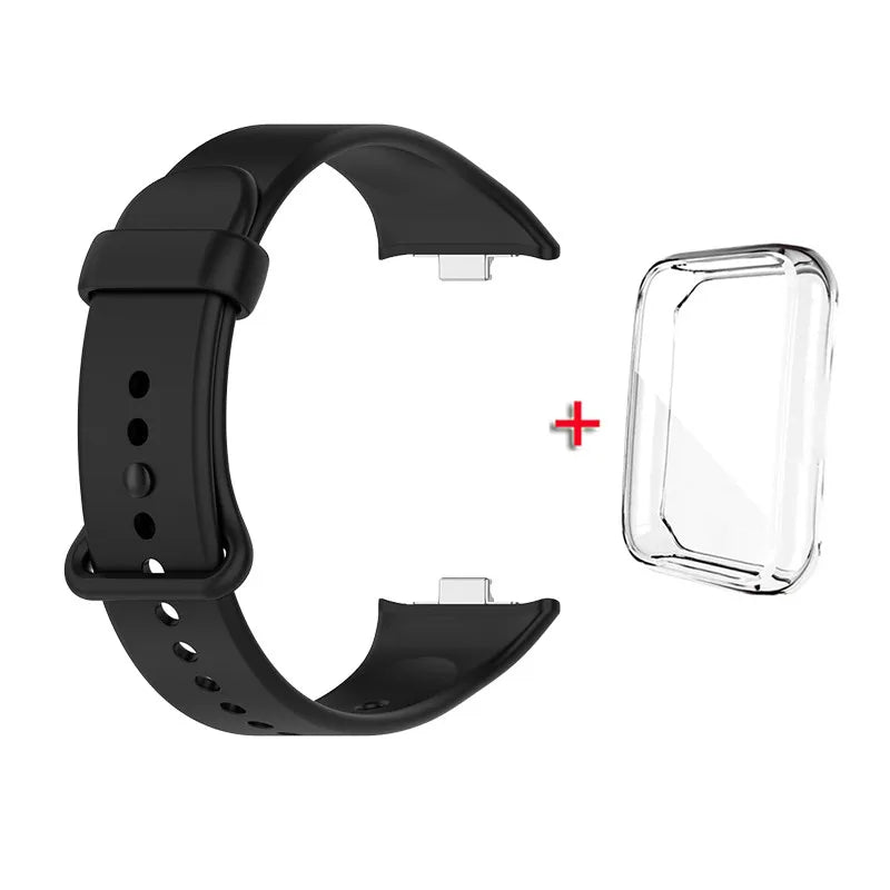Strap+case for Xiaomi Mi Band 9 Pro Strap Smart Band Protective Case Silicone Wristband Bracelet for Mi band 9Pro