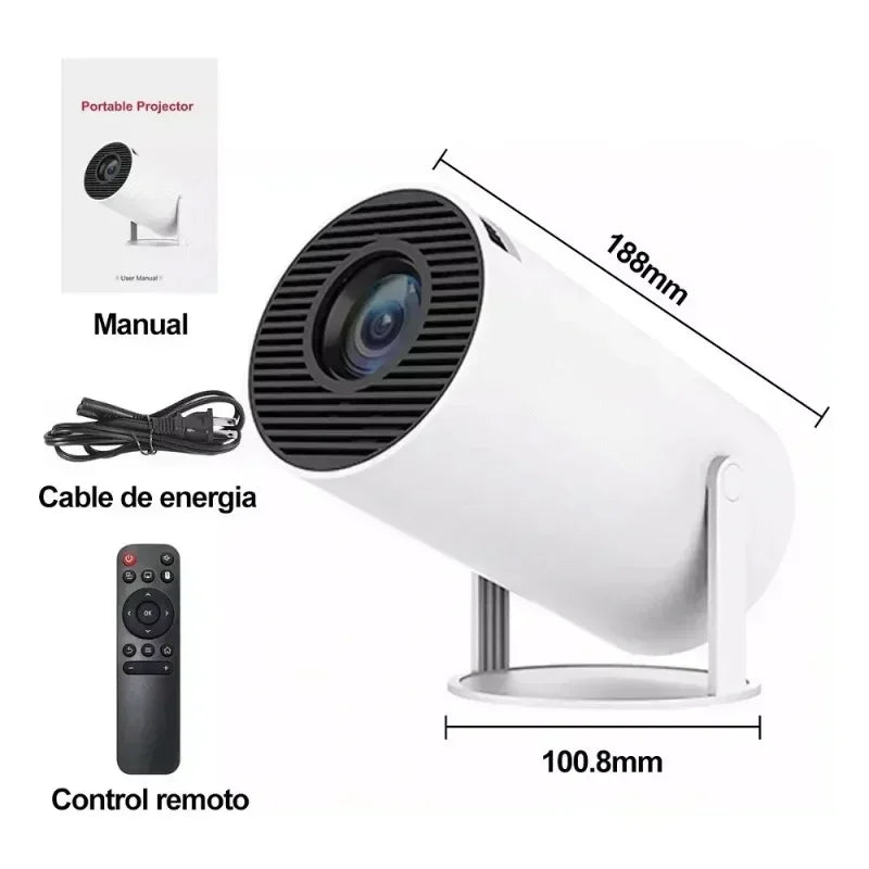 2025 Upgraded HY300PRO Mini Projector with WiFi& BT, Portable Projector 1080P/4K Support, Auto Keystone, Smart Android Proyector