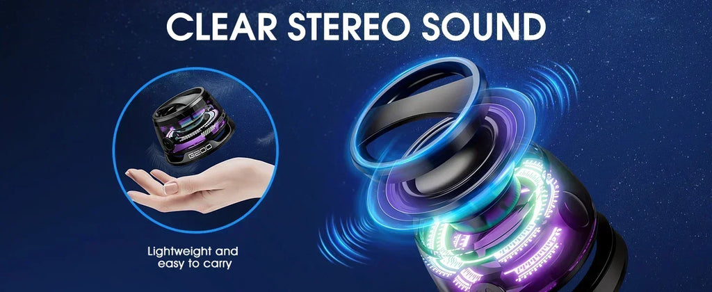 G200 Portable Bluetooth Speaker: Bluetooth 5.3 + RGB Ambient Light, long battery life and Magnetic Phone Stand Function