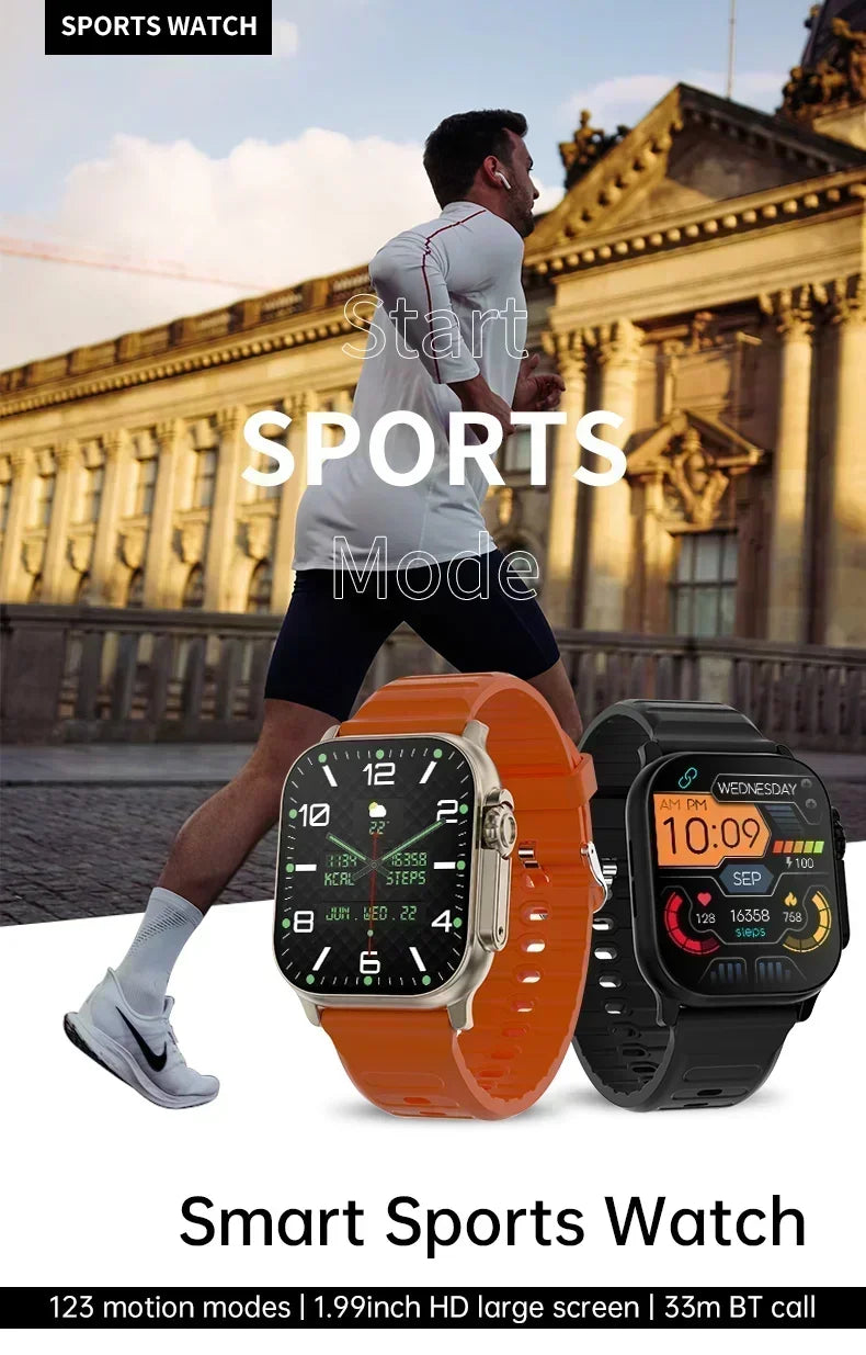 2025 New Smart Watch Series 10 Screen Bluetooth Call Heart Rate Blood Pressure GPS Smartwatch for Android IOS Sports Watch