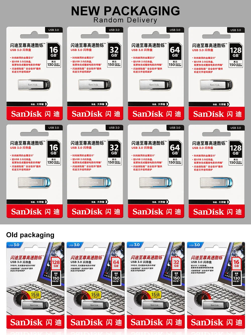 Genuine Sandisk USB 3.0 Pendrive Original CZ73 Ultra Flair 32GB PEN DRIVE 64GB 16GB 128GB 256G USB Flash Drive Memory Stick