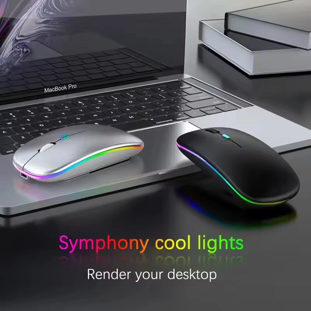 2025New Wireless Mouse Gaming Mouse Backlight USB Compatible RGB Rechargeable Mice Silent Backlit Ergonomic  Mouse for Laptop PC