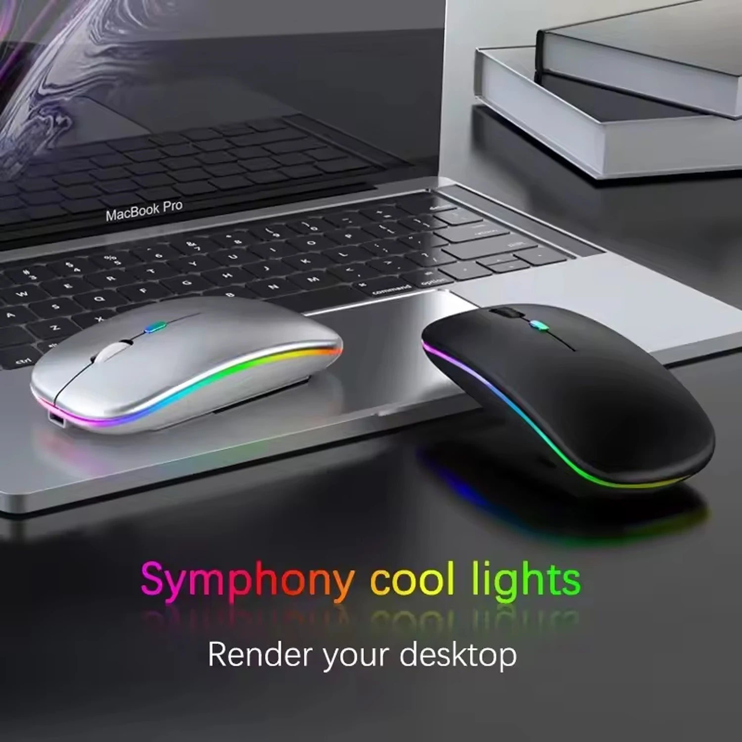 2025New Wireless Mouse Gaming Mouse Backlight USB Compatible RGB Rechargeable Mice Silent Backlit Ergonomic  Mouse for Laptop PC