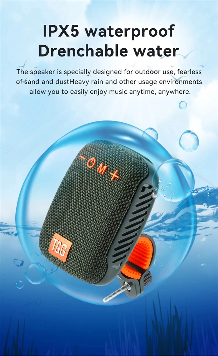 TG392 Outdoor Bicycle Bluetooth Speaker Portable Wireless Sound Box Rechargeable Handlebar Speaker Waterproof Bluetooth Speaker
