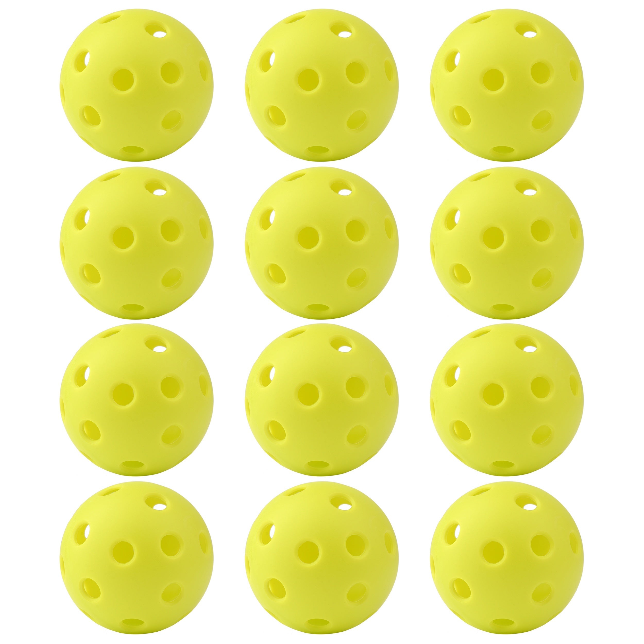 12-Pack Outdoor Pickleball Balls with Storage Net Bag
