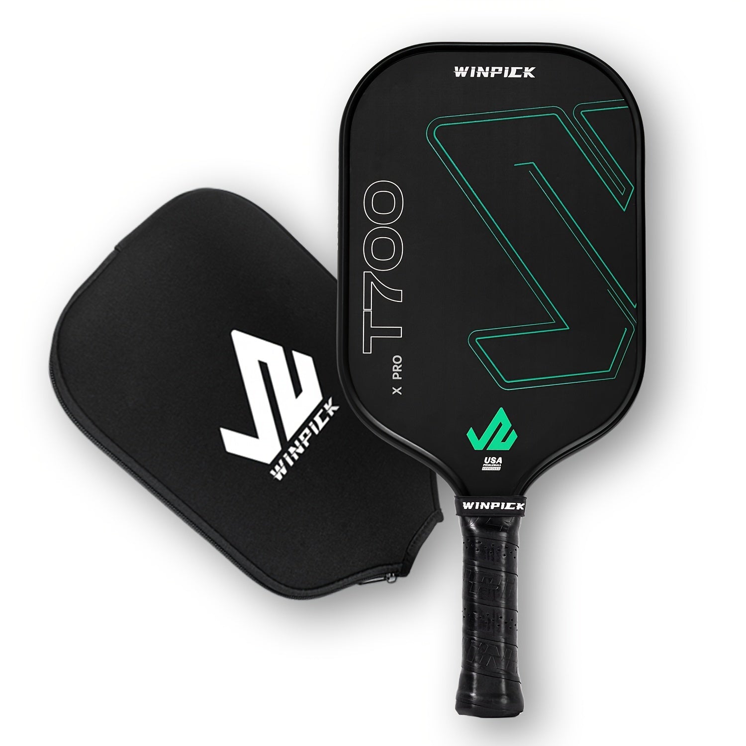 WINPICK Raw T700 Carbon Fiber Pickleball Paddle – 16mm Core