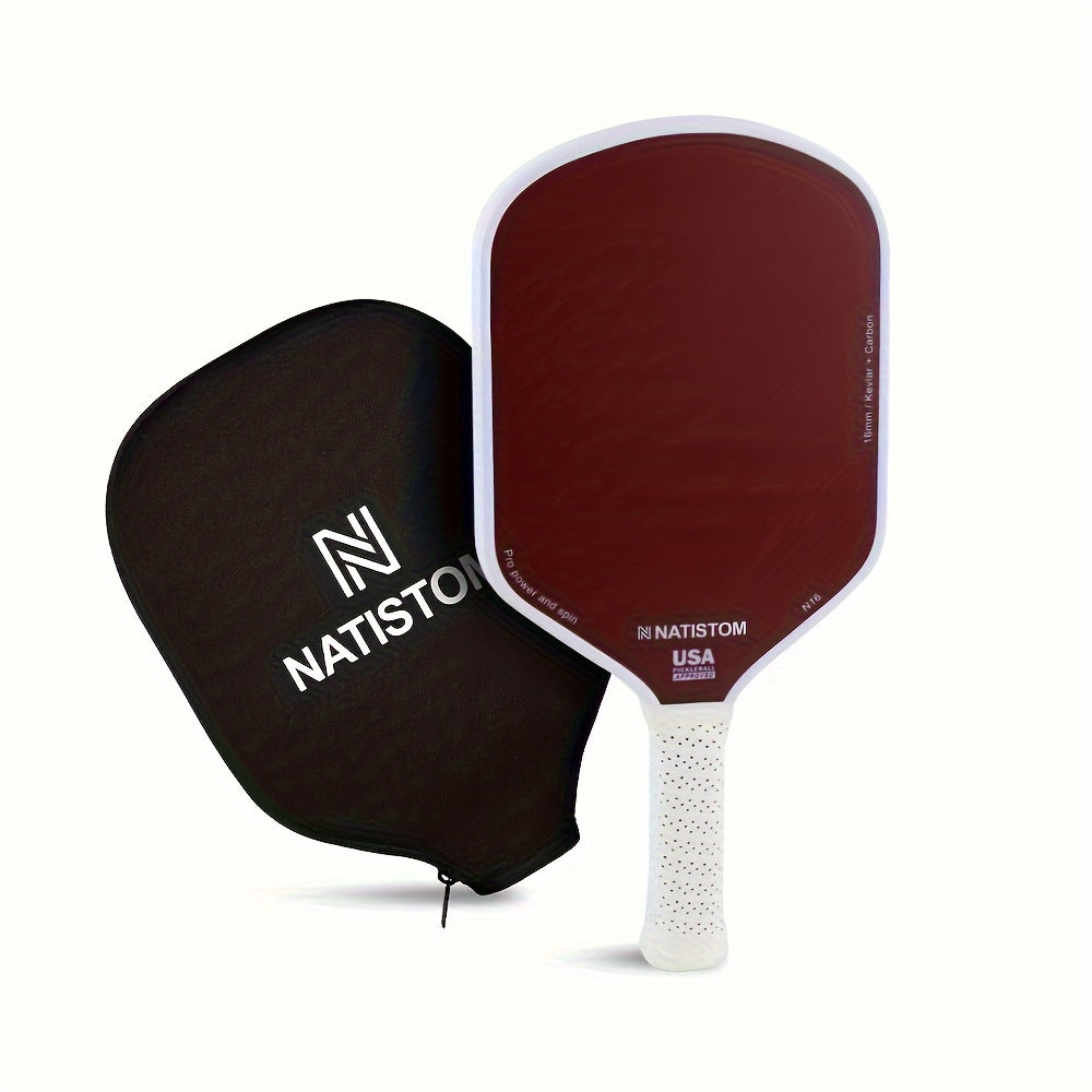 Kevlar Carbon Fiber Pickleball Paddle – Honeycomb Core, Red