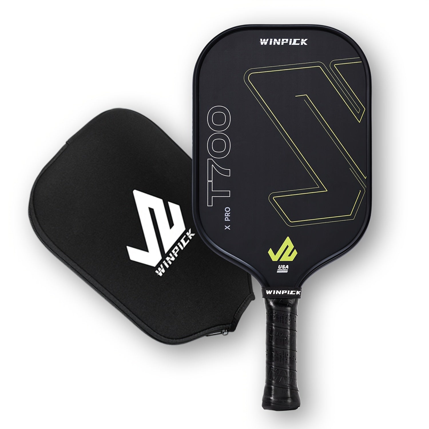 WINPICK Raw T700 Carbon Fiber Pickleball Paddle – 16mm Core