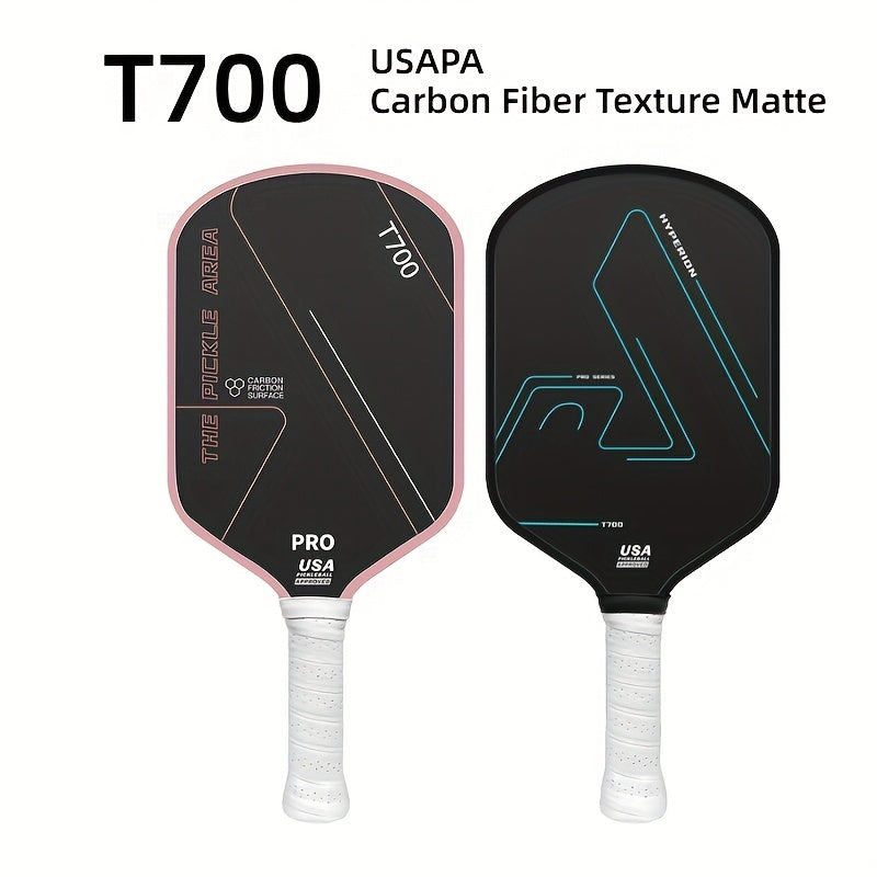 Lightweight T700 Carbon Fiber Pickleball Paddle – Matte Finish, Multiple Colours