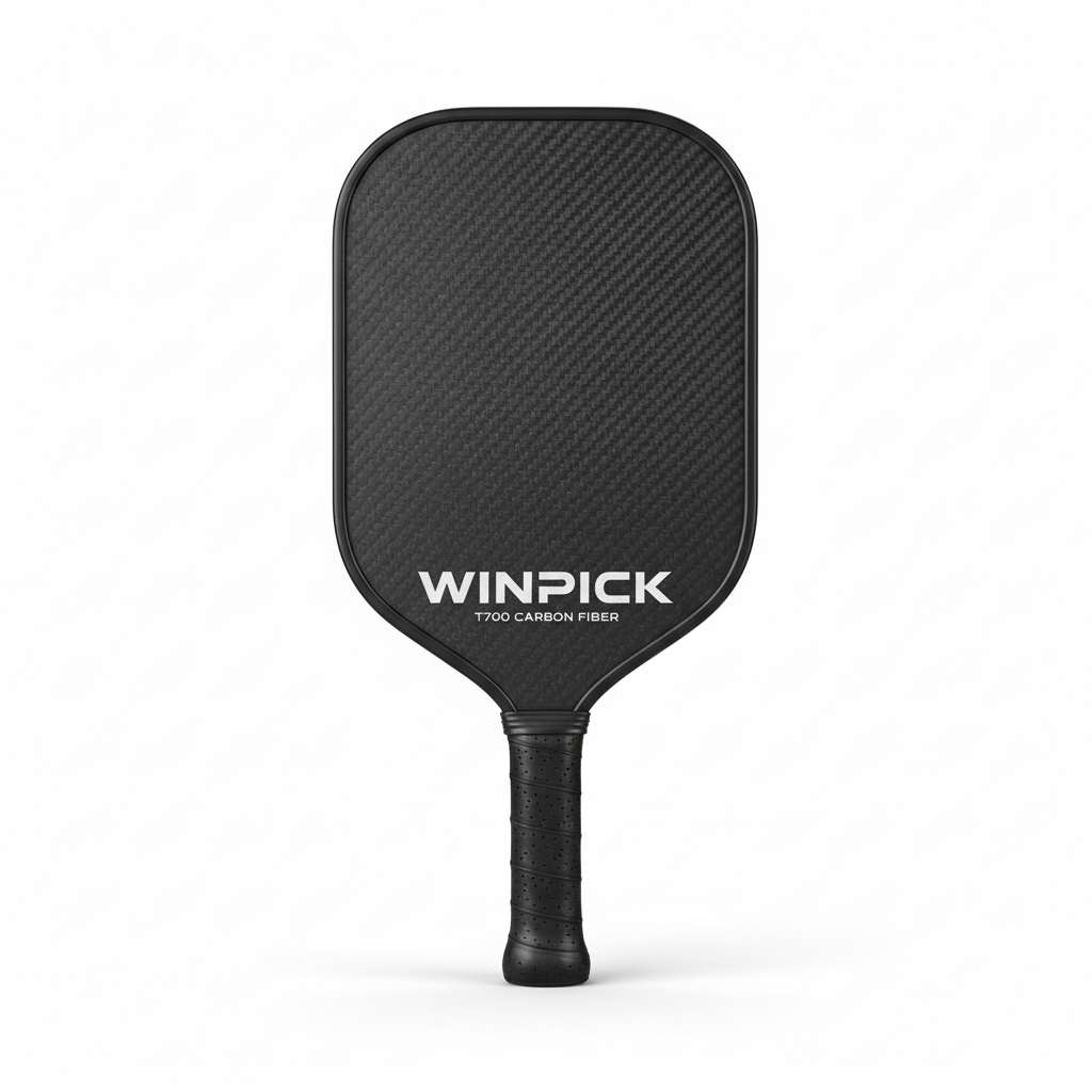 WINPICK thermoformed T700 carbon fiber pickleball paddle with raw surface