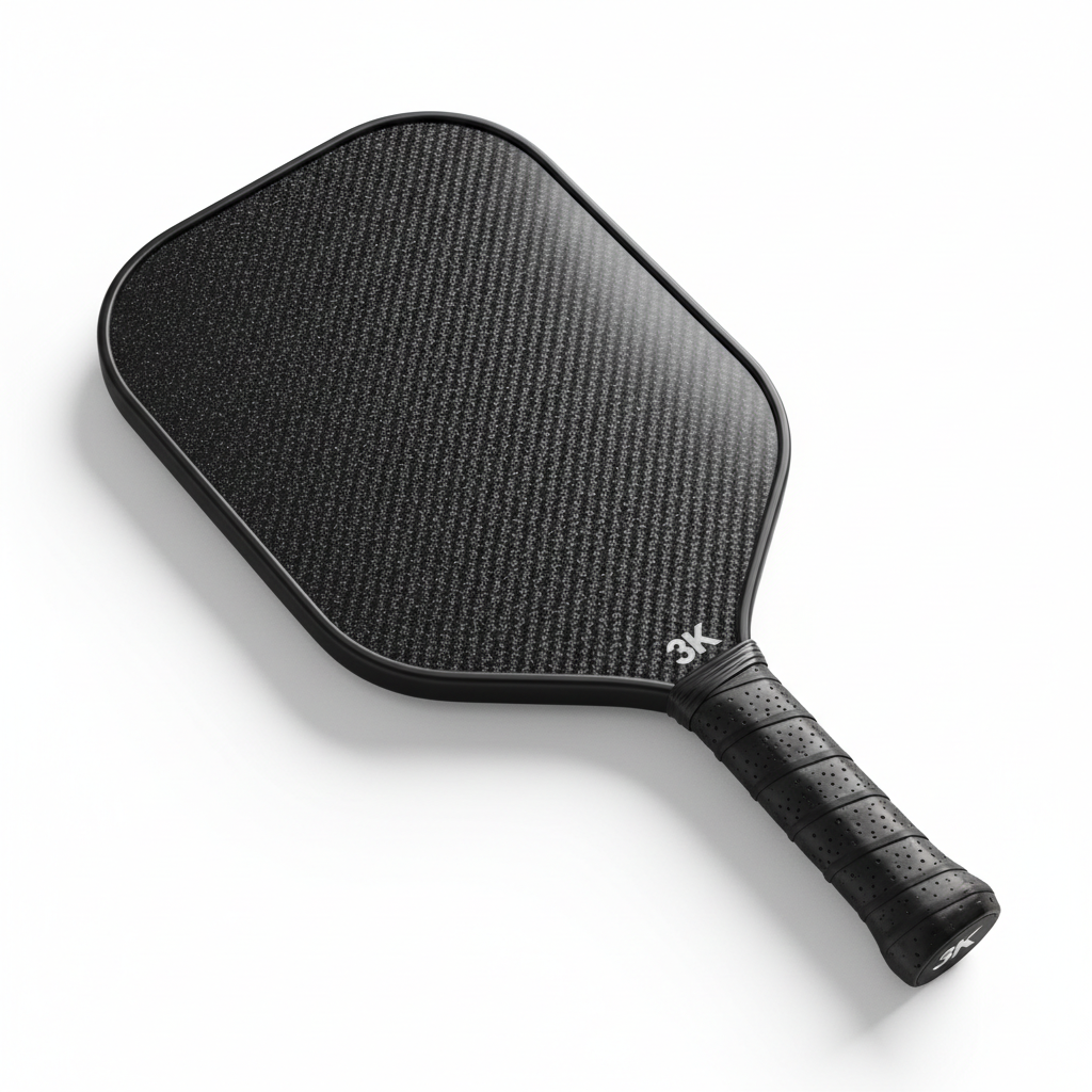 3K carbon fiber pickleball paddle with textured grit surface