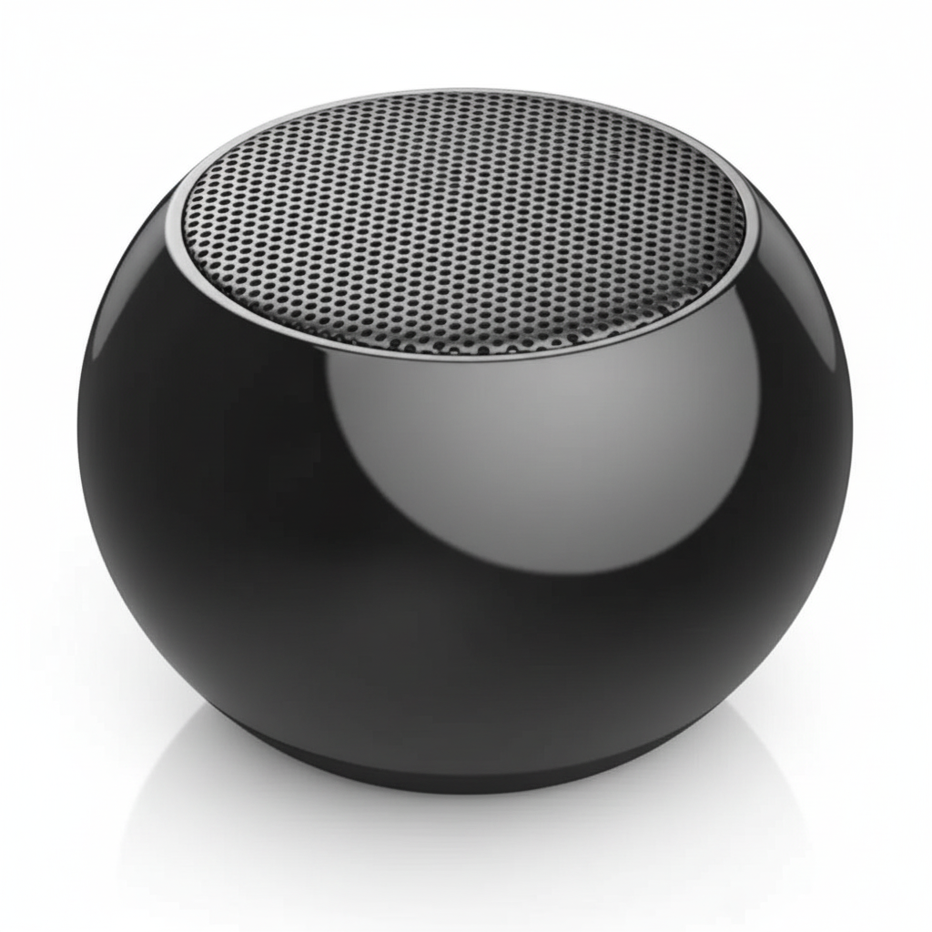 Portable Metal Bluetooth Speaker - Glossy Black